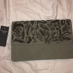 Abercrombie & Fitch New w Tags Grey Sparkly Clutch